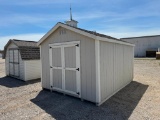 10X14 GABLE SHED SMALL HOLE ON THE ONE SIDE