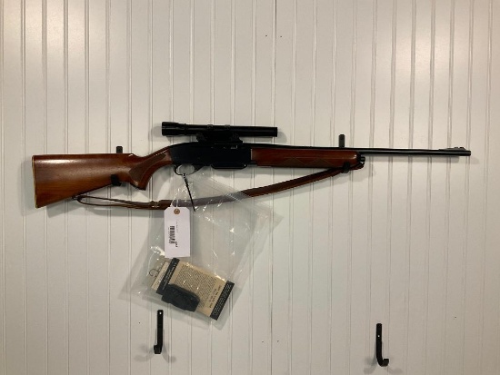 REMINGTON MO. 740, 30-06 CAL W/SCOPE, EXTRA CLIP AND ORIGINAL PAPERWORK