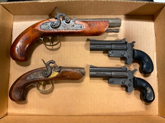 LOT OF 4 MISC HANDGUNS (FOR DECOR USE ONLY)