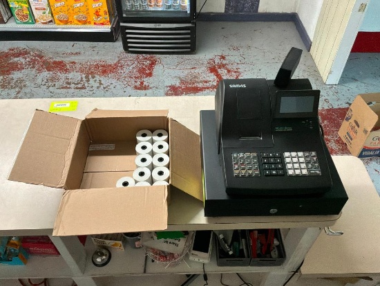 Sam4s Cash Register Nr-500 Series Good Condition W/11 Rolls Of Labels