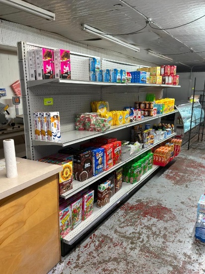 Store Shelving 1 Sided 12 Ft Good Condition