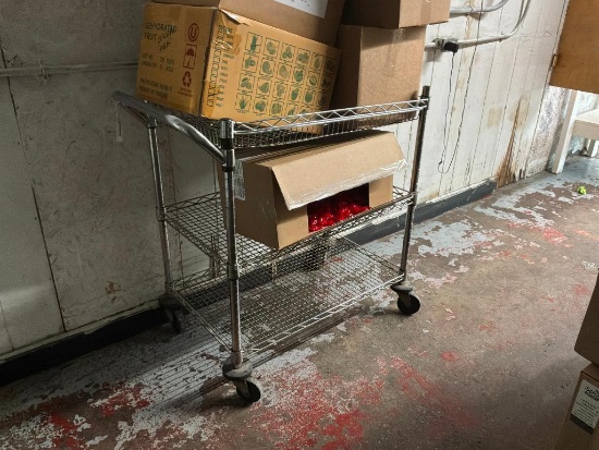 Chrome Wire Cart 18x30x33 In