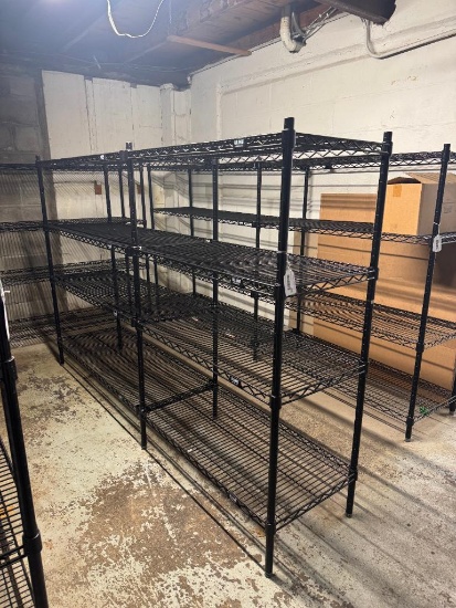 NSF BLACK SHELVING 18X55X84 IN