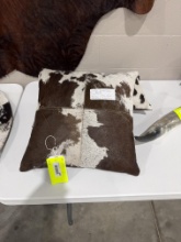 PAIR BRAZILIAN COWHIDE PILLOWS MULTI COLOR