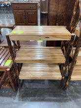 RUSTIC LOG HICKORY SHELF 27X12X36