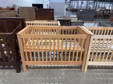 OAK CRIB CONVERT TODDLER BED ORGANIC FINISHED LINSEED OIL