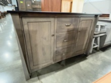 2 TONE BROWN MAPLE SERVER DRIFTWOOD/BRIAR 66X20X42