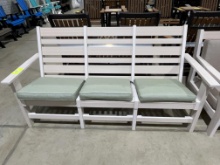 TAN POLY SOFA 70 IN LONG