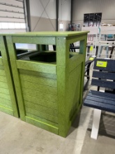 GREEN POLY TRASH CAN