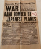 Dec. 7th 1941 News Paper