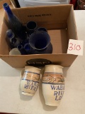 Blue Vases, Wabash River Life pottery