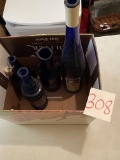 Dark blue bottles