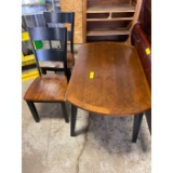 double fold down leaf table w 2 chairs