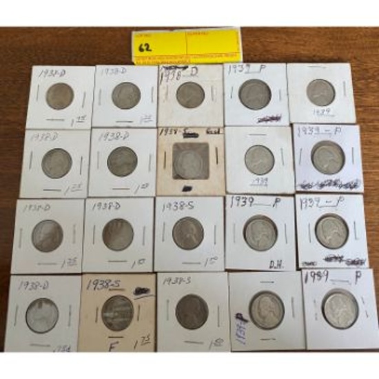 (20) 1938-1939 Nickels
