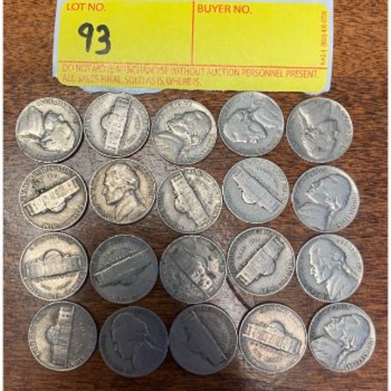(20) 1941 Nickels