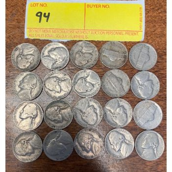 (20) 1940 Nickels