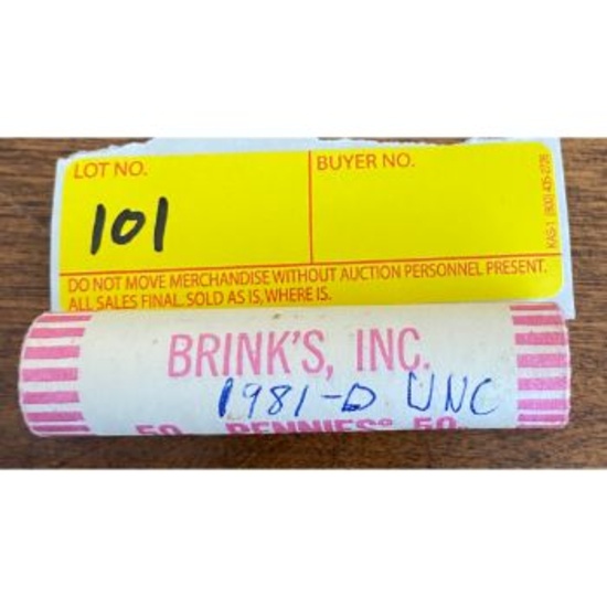 1981 roll of Pennies