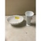Milk Glass Bowl & Vase