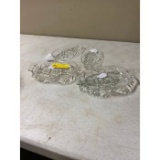 Crystal Glass divided bowls (2)