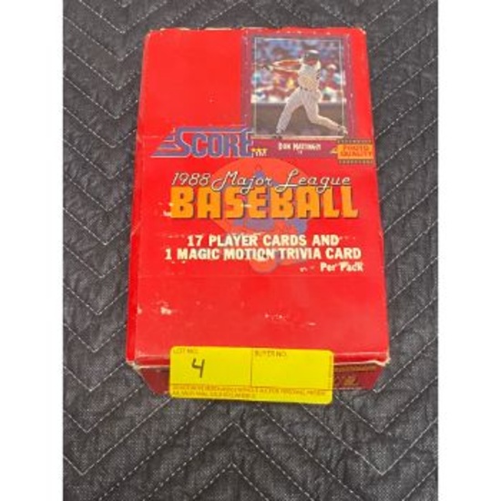 Box of 1988 Score Baseball Cards