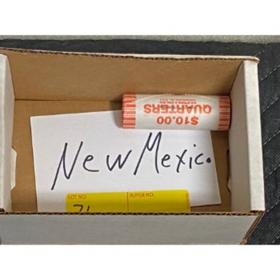 Uncirculated $10 Roll of New Mexico State Quarters