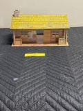 Vintage Marx Log Cabin Tin Toy House