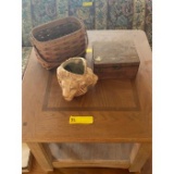 Lion Flower Pot, Basket, Wood Box