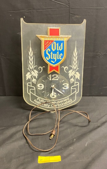 Old Style Beer Sign/ Clock