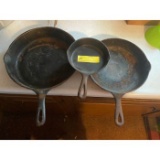 3 Cast Iron Skillets