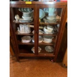 Antique 2 Door Cabinet (missing one glass piece)