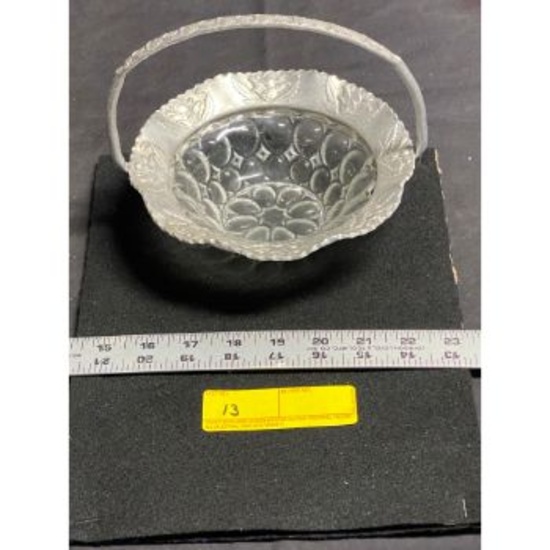 Farber & Shlevin Thumbprint Glass Basket