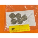 Susan B. Anthony Dollar Coins (5)