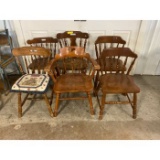 Spindle Back Kitchen Chairs (6)