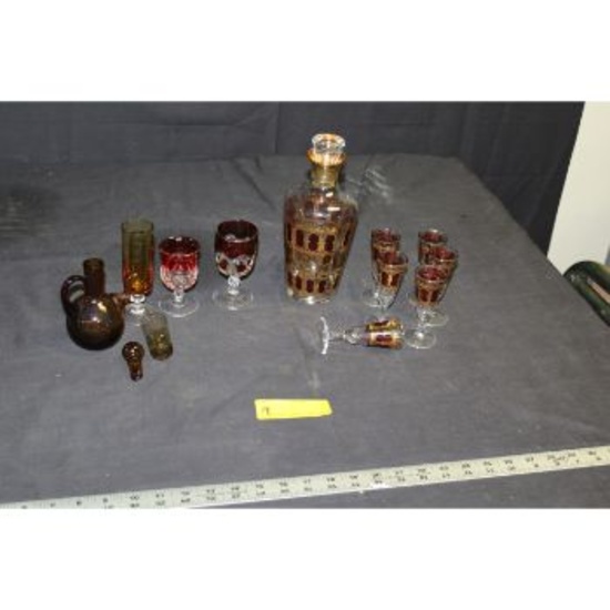 Culver LTD Decanter & Wine Glasses