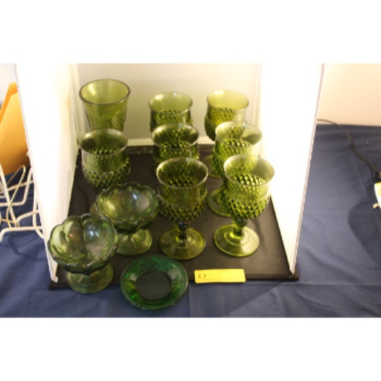 Green Glass Pieces