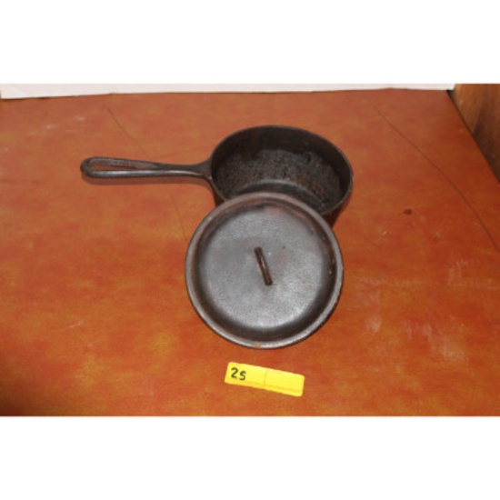 Cast Iron Pan with Lid and Handle