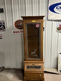 6 Gun Slot Cabinet with Etched Glass, Bottom Door & Drawer