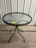 Round Glass Top Patio Table