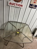 Square Glass Top Patio Table