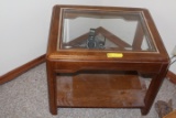 Square Glass Top End Table