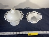 Milk Glass Footed Bowls