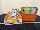 Soup & Cracker Bowls & Tea/coffee Travel Set