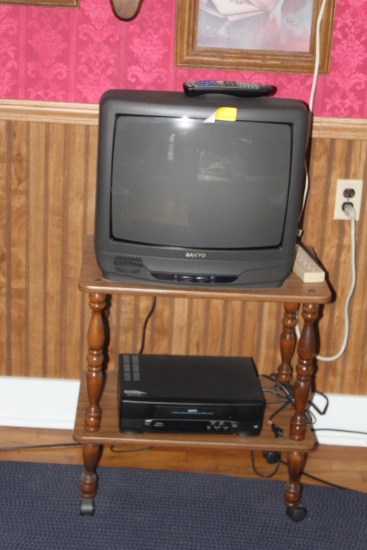 Sanyo Tv, Sanyo VHS Player & Stand