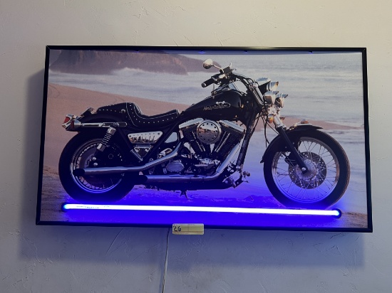 Neon Light Harley Davidson Motorcycle