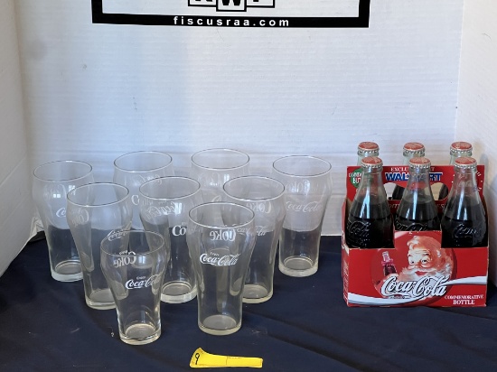 Coca Cola Bottle & Cups