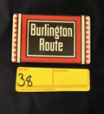 Burlington Route Railroad Tin Sign