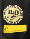 B & O Railroad Tin Sign