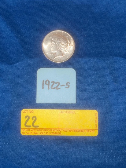 1922-S Peace Silver dollar