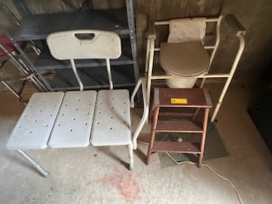 Handicap Shower Seat, Toilet & Step Ladder
