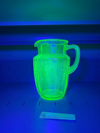 Uranium Glass Pitcher
